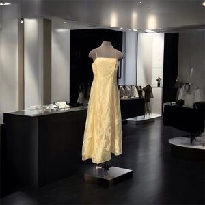 Vintage Formal Beaded Dress W/ Shawl,Size Large,Floral Beaded Design Front